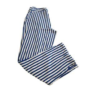 Soma sz M women pajama pants blue white stripes elastic waist pockets